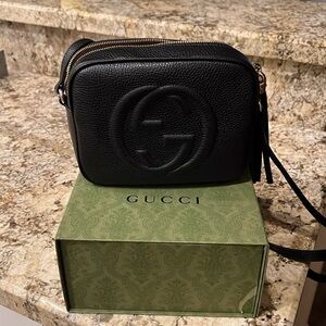 Gucci Black Leather Crossbody Bag